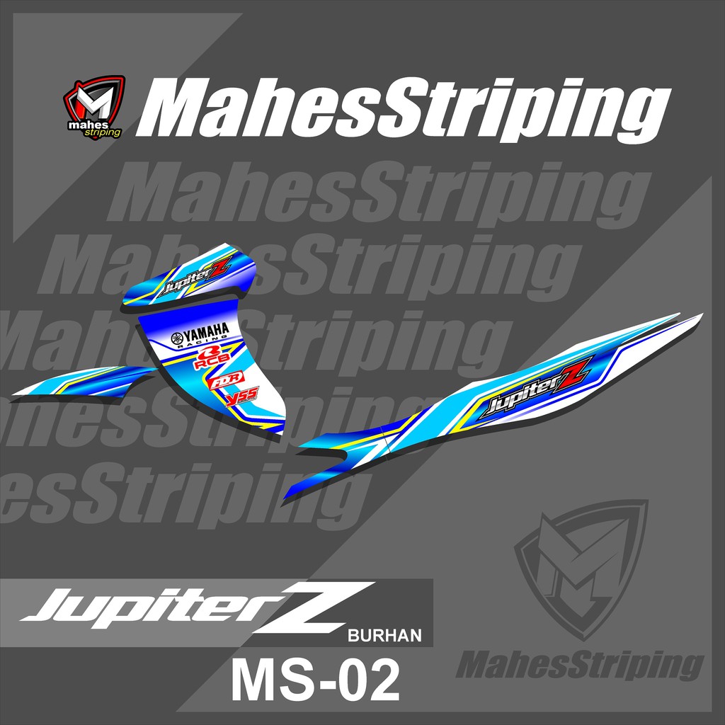 Sticker Striping Jupiter  Z  BURHAN Stiker Variasi List 