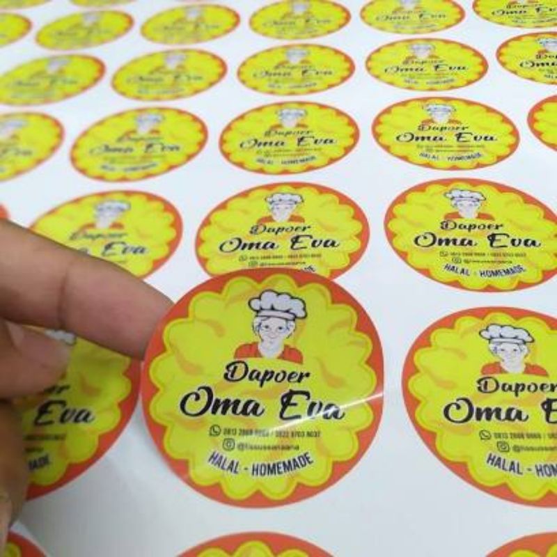 

STIKER A3 LABEL MAKANAN + CUTTING