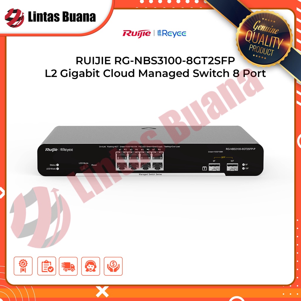 RUIJIE RG-NBS3100-8GT2SFP L2 Gigabit Cloud Managed Switch 8 Port