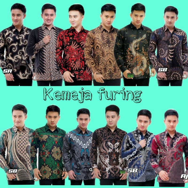 Baju Batik - Batik Pria Slimfit BIG SIZE M L XL XXL Seragam Pernikahan