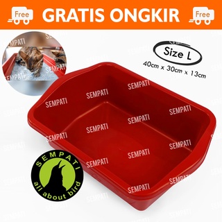 Image of BASKOM PASIR KUCING UKURAN BESAR LARGE SIZE TEMPAT POOP PUP HEWAN BAK PASIR PLASTIK TEBAL TEMPAT KOTORAN ANJING ANABUL KITTEN CAT LITTER BOX