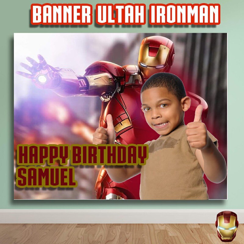 

Background ulang tahun lucu IRON MAN