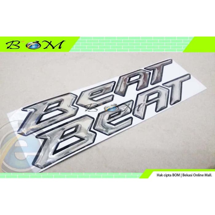 Emblem Logo Lambang Tulisan Honda Beat Timbul Silver Putih Krum Chrome Shopee Indonesia