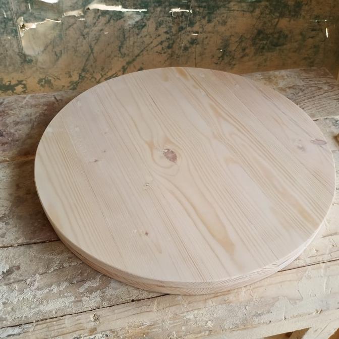 PAPAN BULAT KAYU JATI BELANDA DIAMETER 65CM