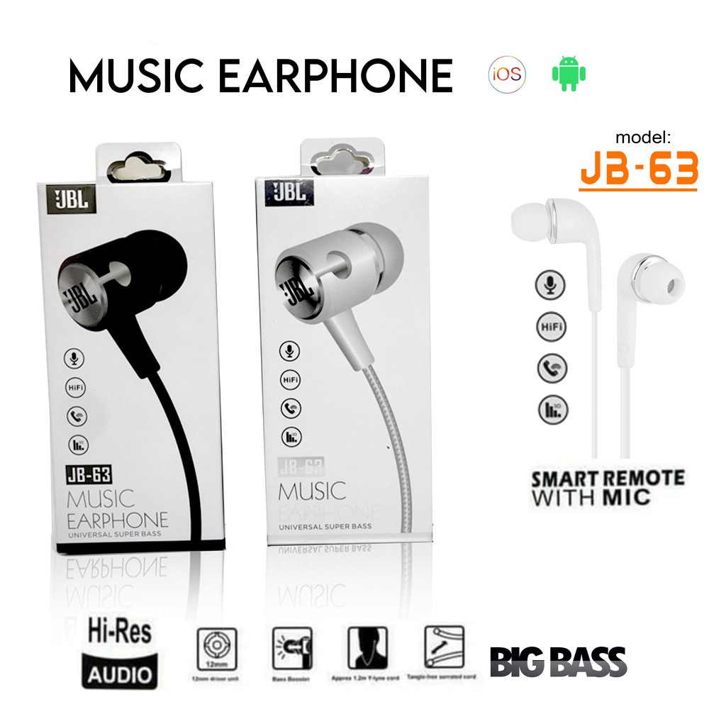 Headset Super Bass JB-63 Full Bass Headset