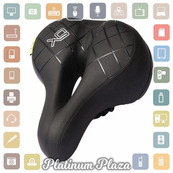 VERDENERGIA Sadel Sepeda Comfortable Shock Absorption with Tail Warning Reflective Ta`2S1HIM-- Black