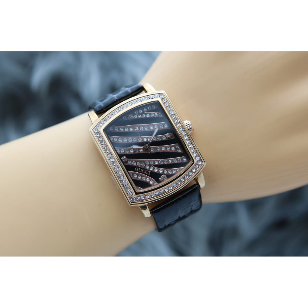 Jam Tangan Wanita Cewek Analog Fashion Gucci Premium Leather