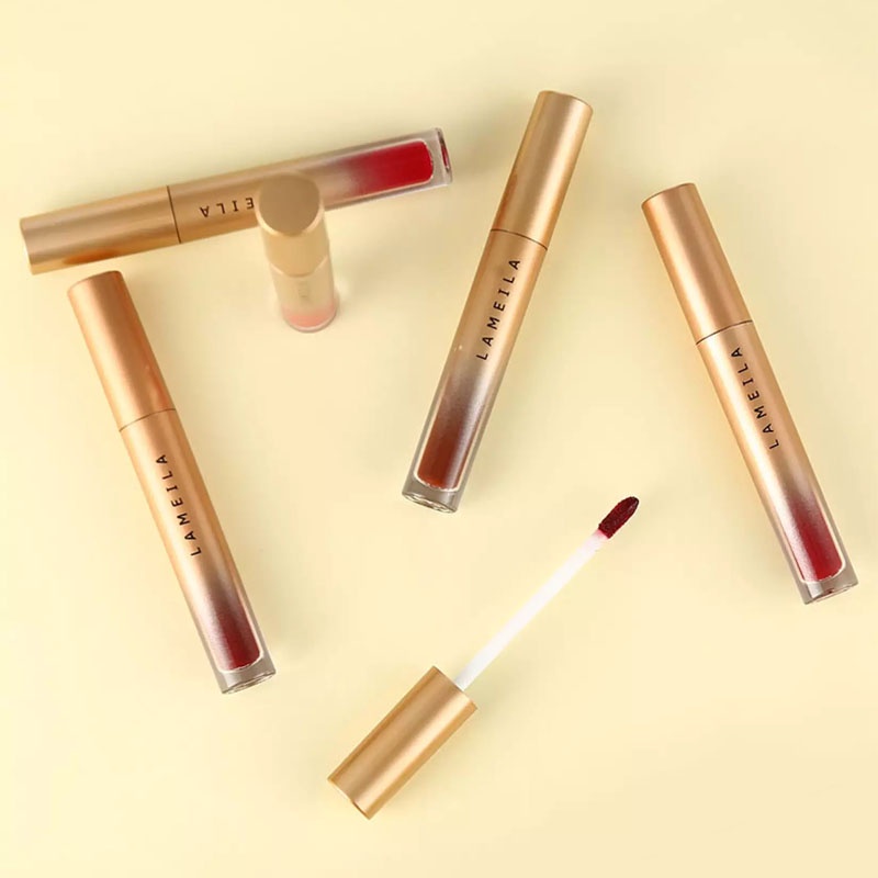 COD - Lameila GOLD Edition Lipstik Matte Anti Air Dan Tahan Lama / Lipstik Tahan Lama Anti Air 24 Jam Korea - 6 Variasi