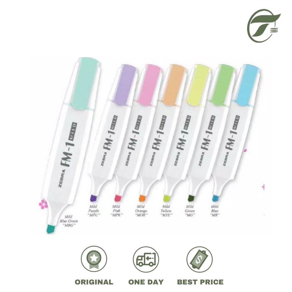 

HIGHLIGHTER FM-1 MILD ZEBRA (BLUE GREEN/BLUE/GREEN/ORANGE/PINK/PURPLE/YELLOW)
