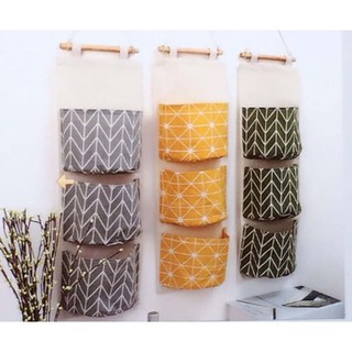 POUCH ORGANIZER STORAGE BAG GANTUNG 3 SEKAT / RAK GANTUNG TEMPAT PENYIMPANAN SERBAGUNA