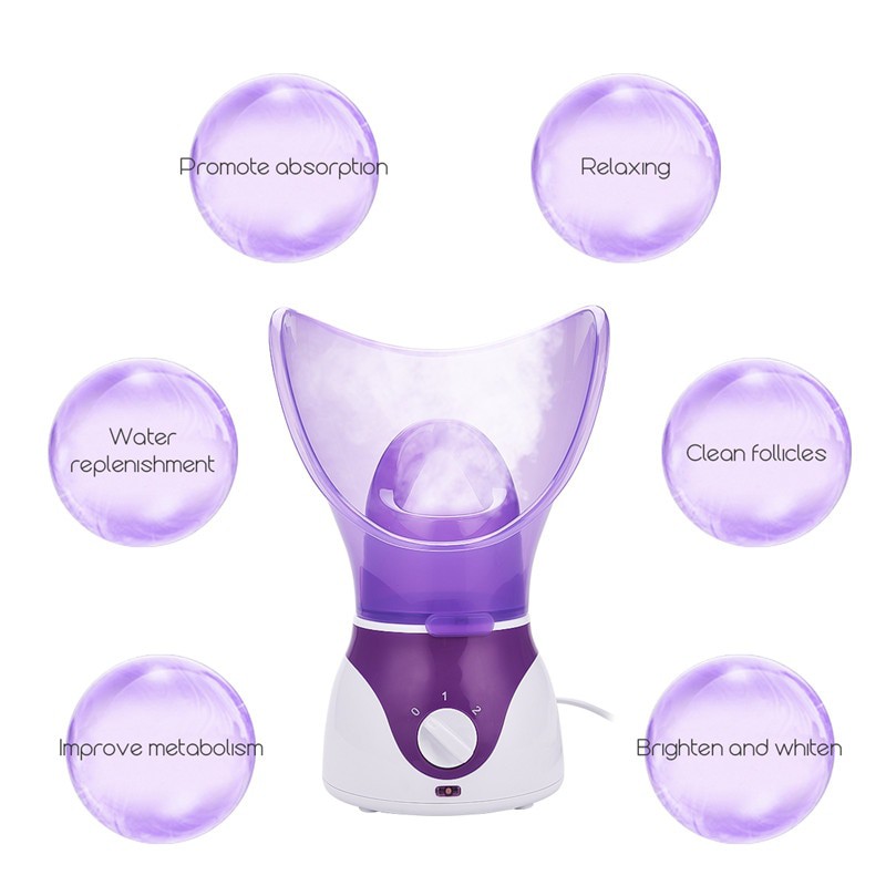 Humidifier Air Facial Steamer SPA Perawatan Wajah CkeyiN - Purple