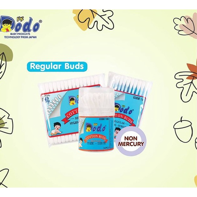 Cotton Bud Regular / Korek Kuping Kapas Babydodo 50 / 100 pcs