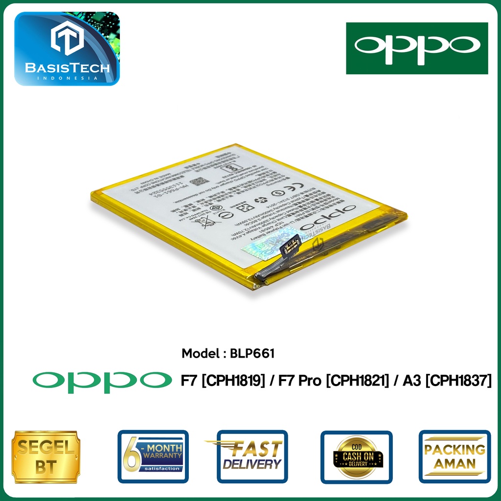 BATERAI OPPO F7 CPH1819 - OPPO F7 PRO CPH1821 - OPPO A3 CPH1837 - BLP661 - ORI99