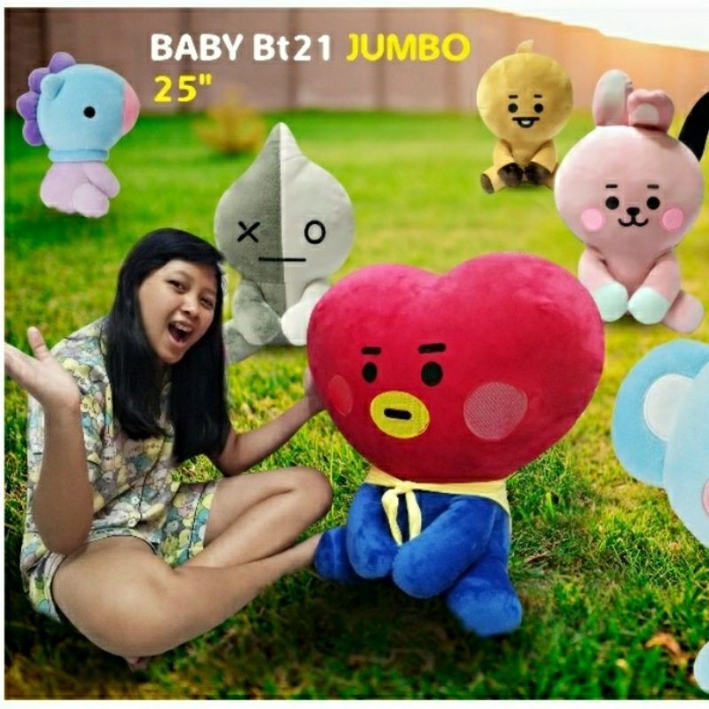 Baby BT21 boneka JUMBO cute 27"
