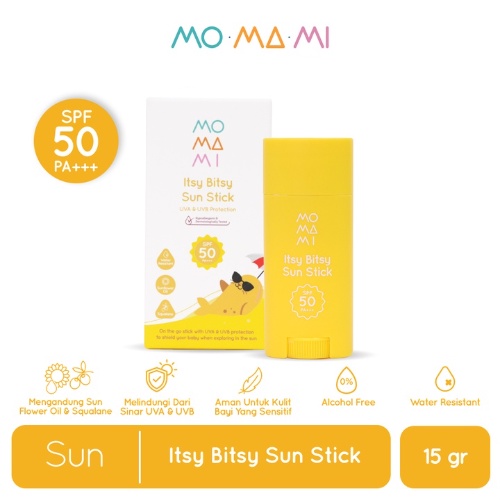 Momami Itsy Bitsy Sun Stick Stik Tabir Surya Sunblock 15gr