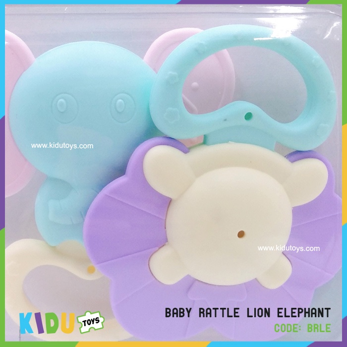Mainan Anak Baby Rattle Lion Elephant Kidu Toys