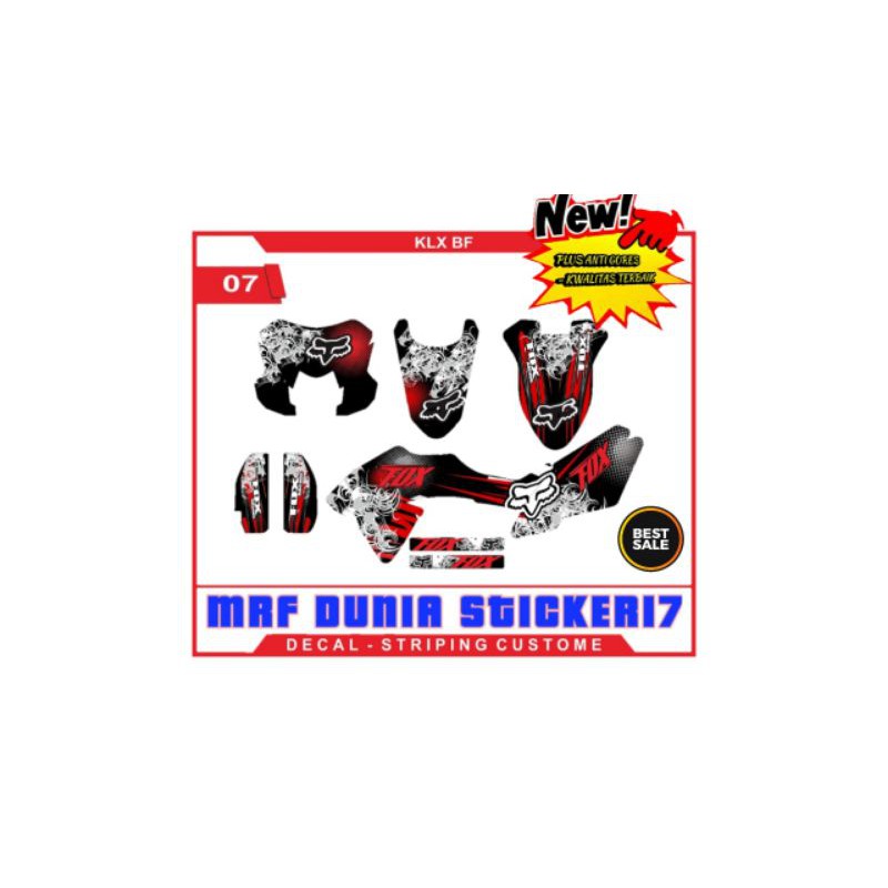 Stiker decal klx bf decal motor klx bf sticker motor decal klx bf motif 07
