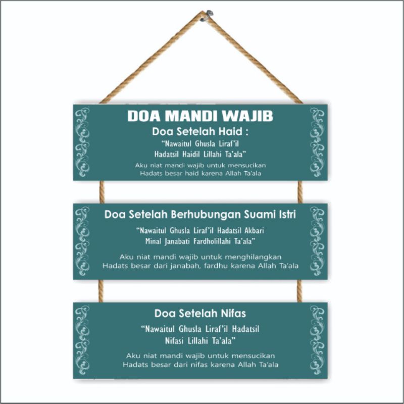 hiasan dinding gantung doa mandi wajib