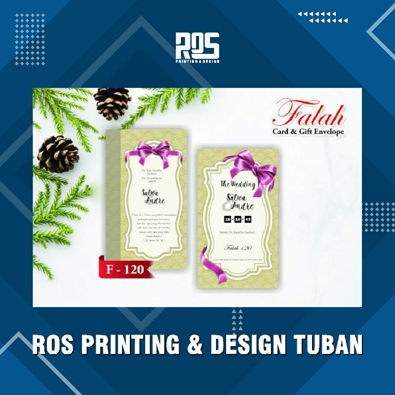 Jual Blangko Undangan Falah Undangan Blanko Nikah Khitan Unik Murah Ros Printing Design