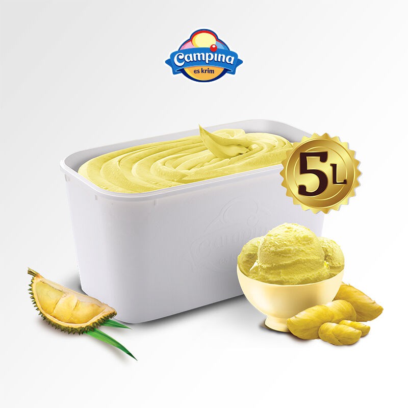 

ICE CREAM CAMPINA 5L ES KRIM Durian Bulk 5 LITER