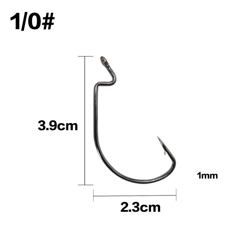 10Pcs/bag Jig Kail Umpan Pancing For Soft Bait Bentuk Cacing Warna Silver Fishing Hook