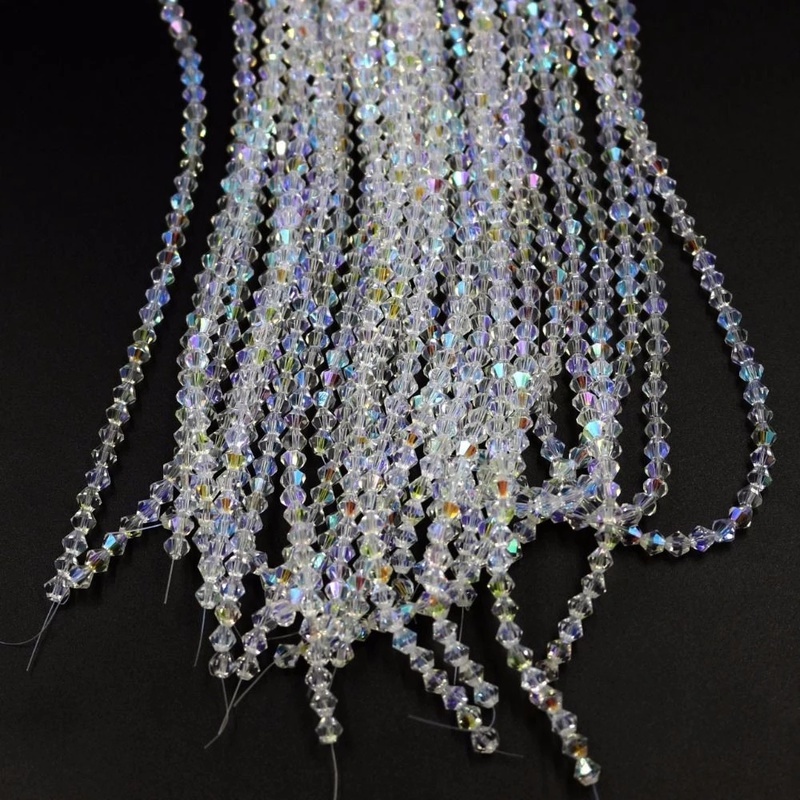 [Harga Grosir]Manik-manik Kristal Bening AB Handmade Ukuran 3mm 4mm 5mm 6mm 8mm 12mm Untuk Membuat Perhiasan/Hot Sale
