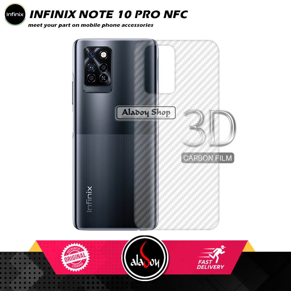 Case INFINIX NOTE 10 PRO Armor Fusion Transparent Casing Free Skin Carbon 3D