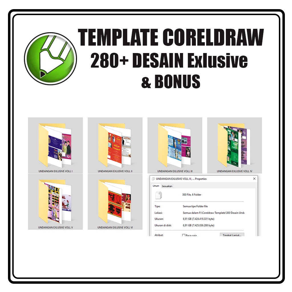 280+ Desain Undangan Exlusive Editable CorelDraw siap edit