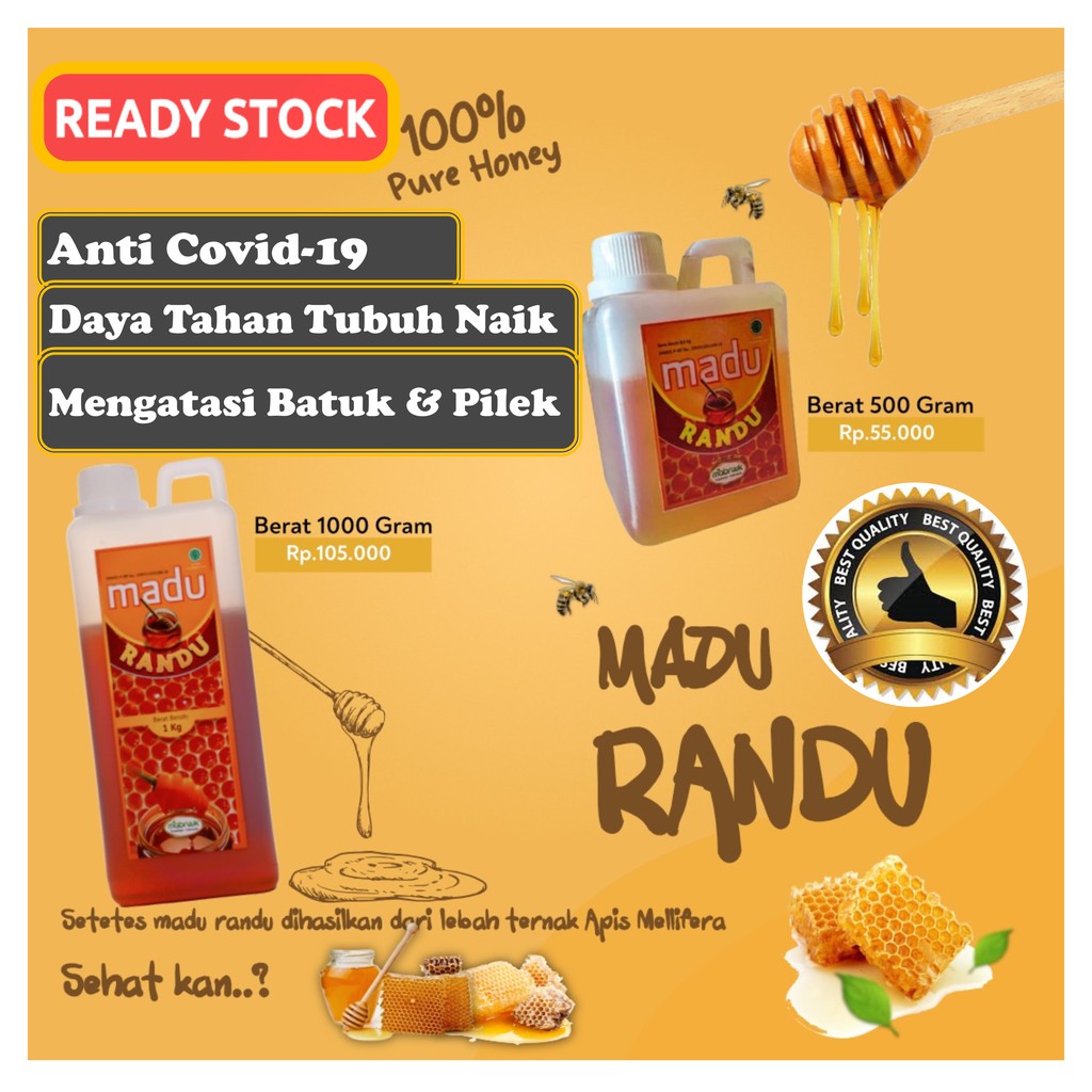 

MADU RANDU MENAMBAH DAYA TAHAN TUBUH 100% MADU MURNI
