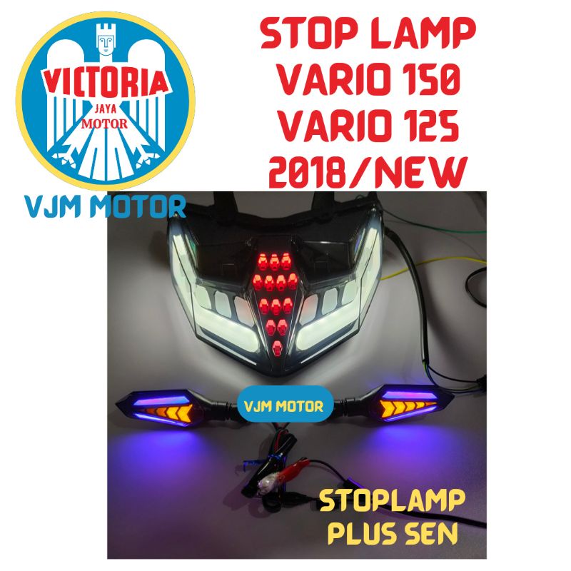 STOPLAMP VARIO 125 150 NEW 2019 2020 2021 PLUS LAMPU SEN SEPASANG BIRU MERAH PUTIH