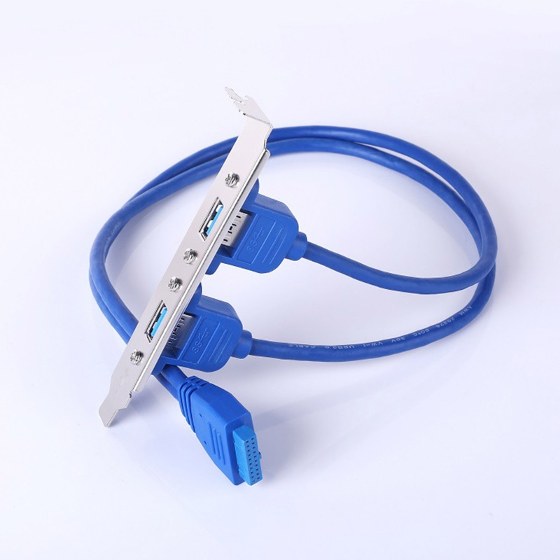 Btsg 20pin Ke Dual USB3.0 Baffle Extension Cable Kabel Ekspanding Panel Belakang USB 3.0