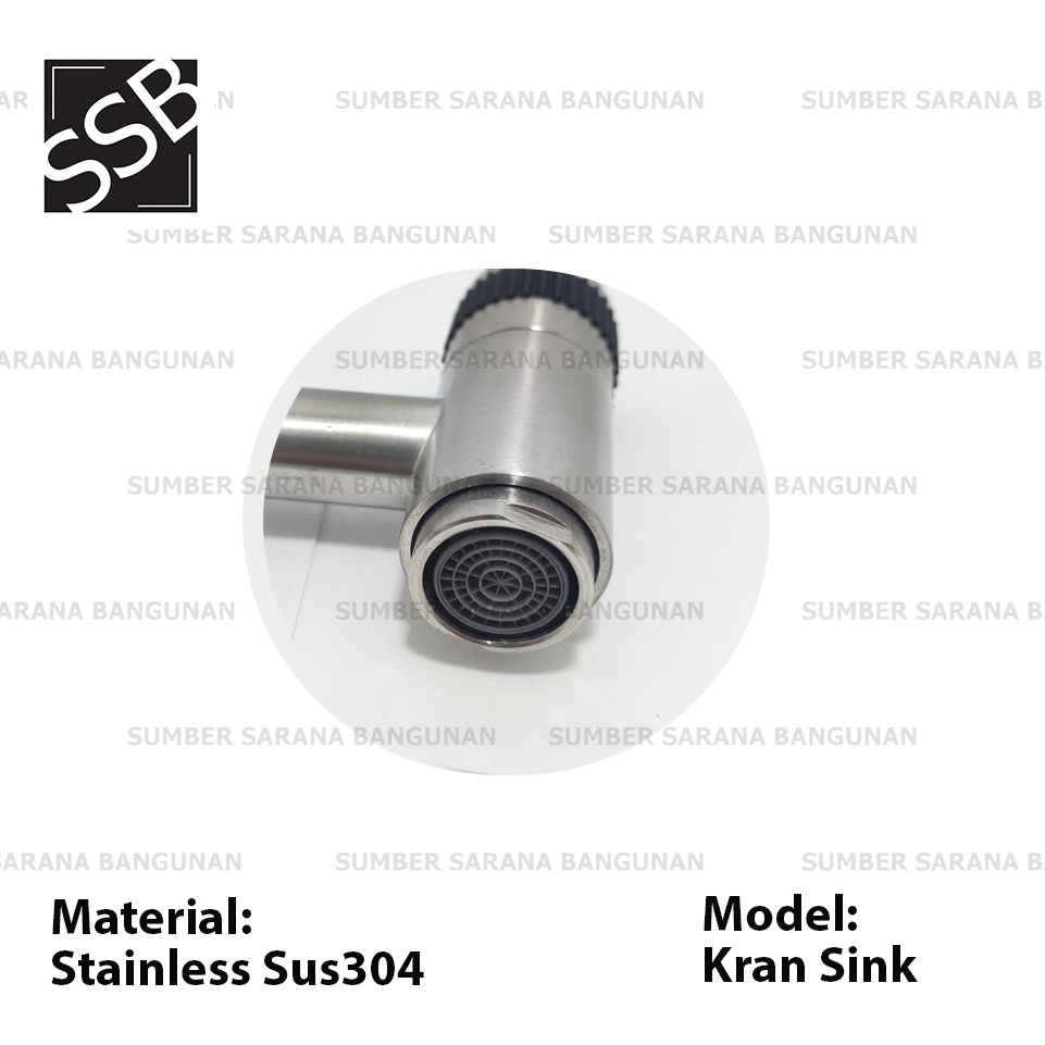 Kran Sink Stainless Minimalis / Keran Cuci Tangan Piring SUS304 305