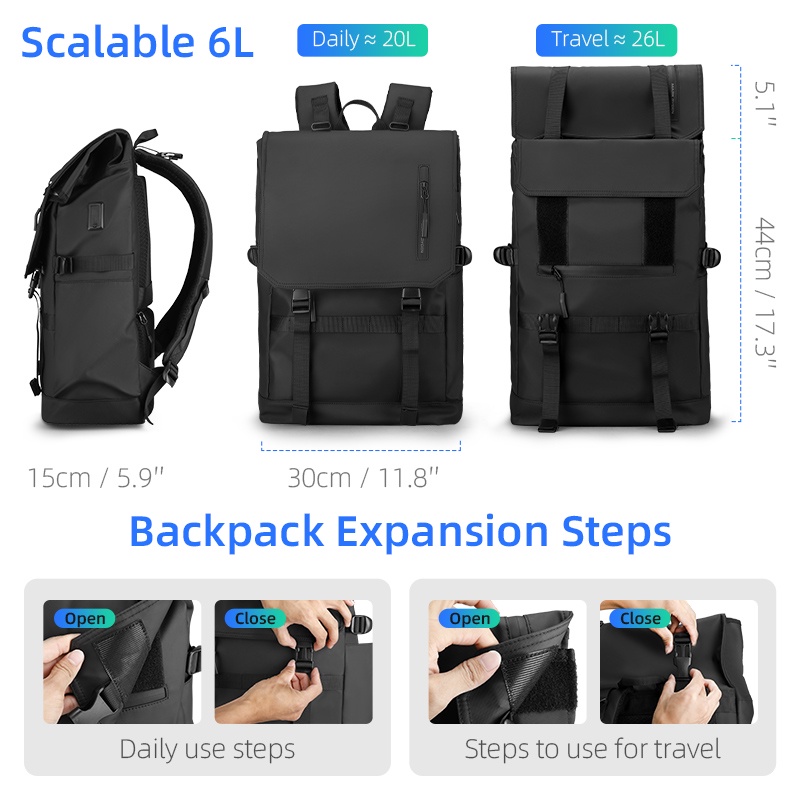 MR5748SJ Tas Backpack Ransel Laptop 17 USB Scalable Travel MR5748 SJ RFID