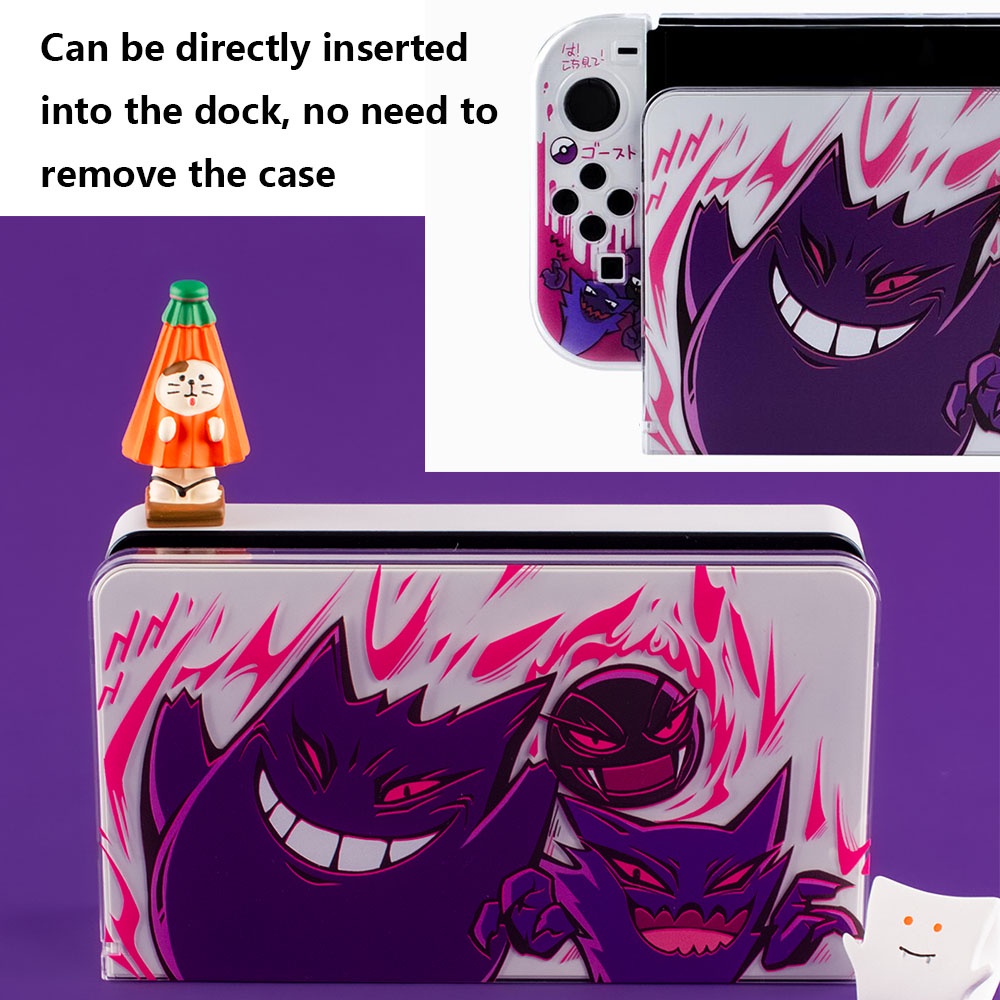 Case Pelindung Penyimpanan Konsol Game Nintendo Switch / Oled Tema Hantu Ungu