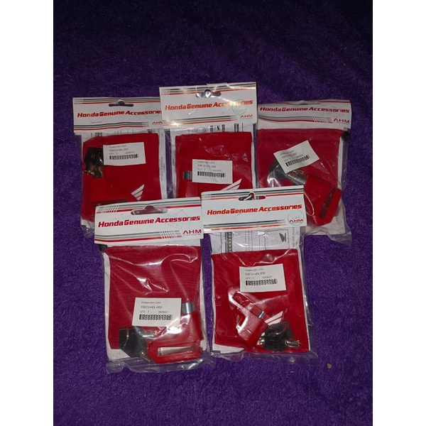 Gembok piringan motor/gembok cakram asli honda bawaan dealer