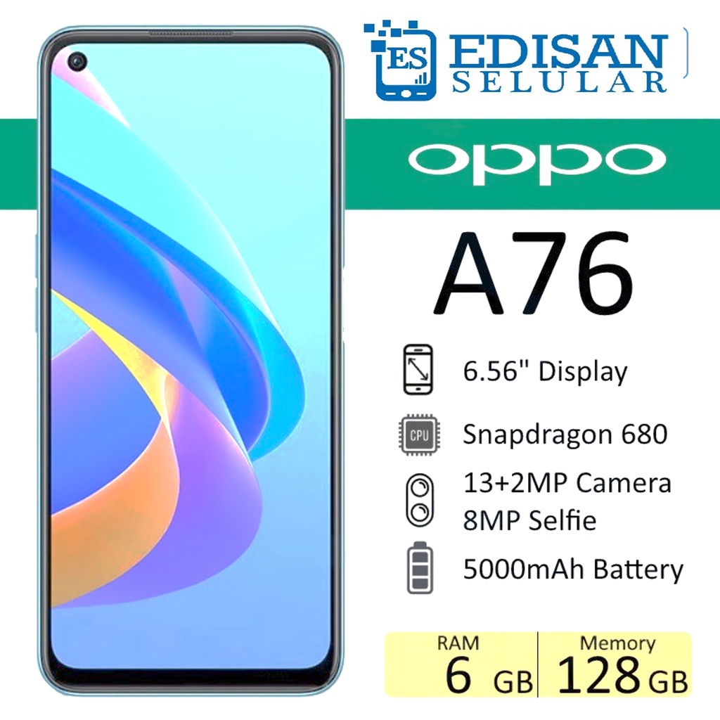 Oppo A76 6/128 GB Garansi Resmi