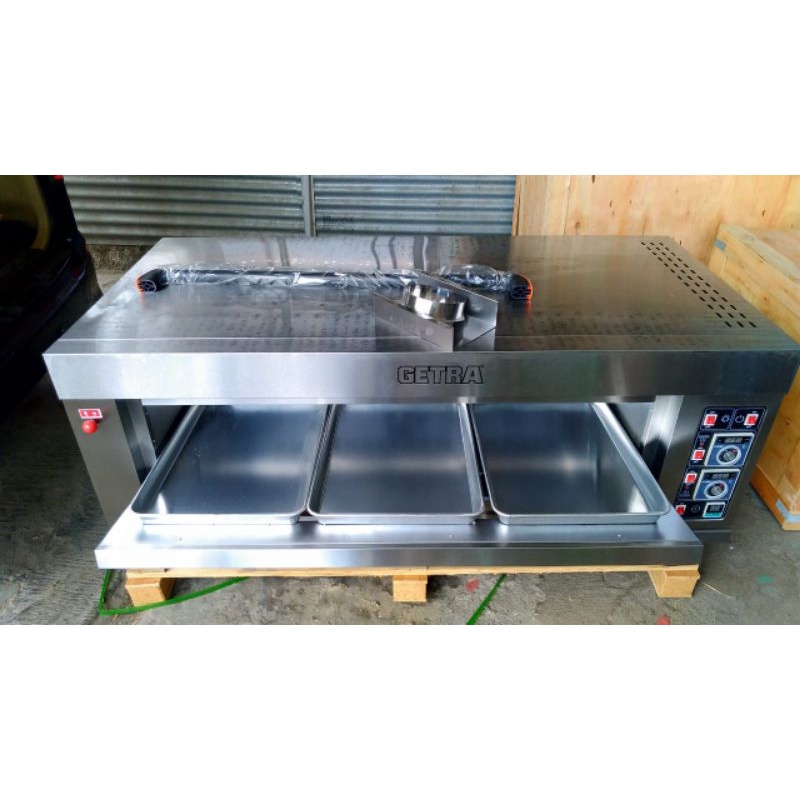 mesin oven baking gas otomatis pemanggang roti, bolu, kue 1 pintu 3 loyang RFL-13SS getra