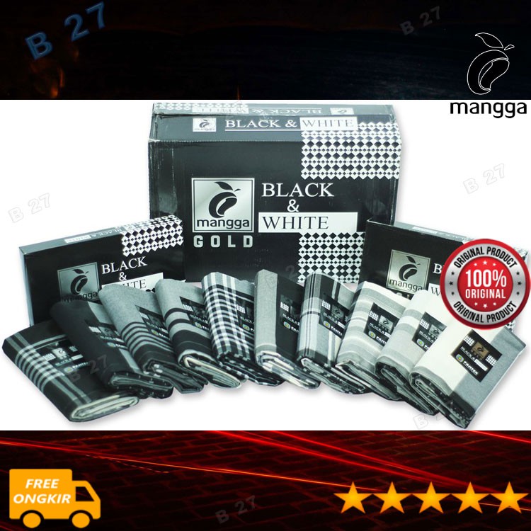 M99-10 Sarung Tenun Dewasa Cap MANGGA Original Motif Random Acak