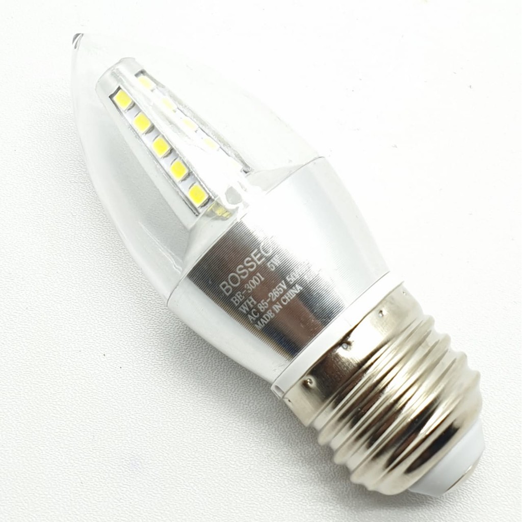 BSC BE-3001 5W WH PUTIH E27 / Lampu Led Candle Bohlam 5W WH Putih E27 220V / Lampu Dekorasi