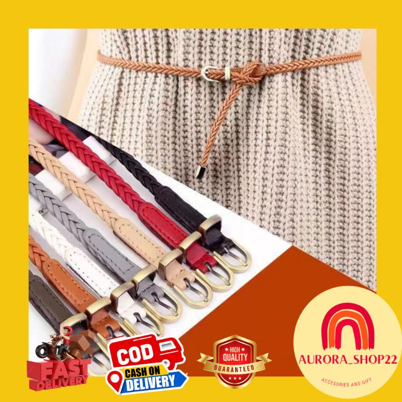 [COD] Ikat Pinggang Wanita Kecil Model Kepang Sabuk Gesper Wanita Ala Korea Sabuk Perut Fashion Korea
