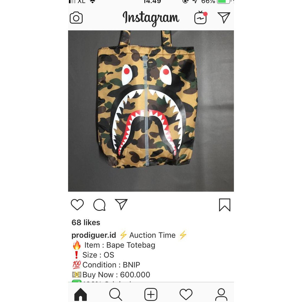 RDC9 BAPE TOTE BAG (MURAH BANGET - PASARAN 500-600K LIAT FOTO KE 4) Q0TP