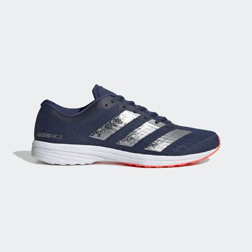 Sepatu Running Lari Adidas Adizero RC 2 Silver Metallic Dash Grey Original