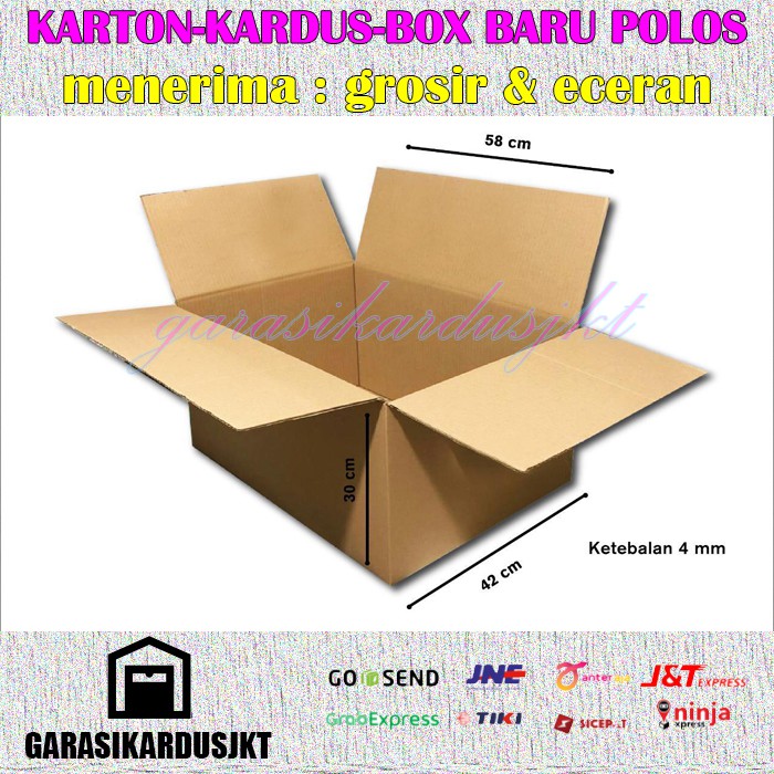 

KARDUS | BOX | KARTON PACKING ( 58 x 42 x 30 ) POLOS BARU