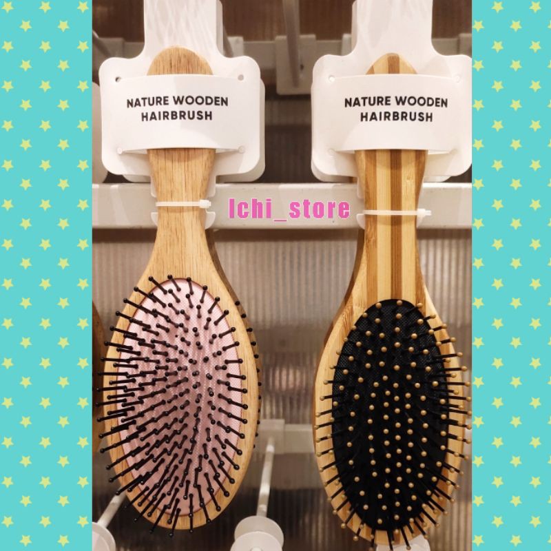 Siisr Rambut Kayu Miniso | Sisir Miniso | Miniso Bamboo Hair Comb | Sisir Rambut