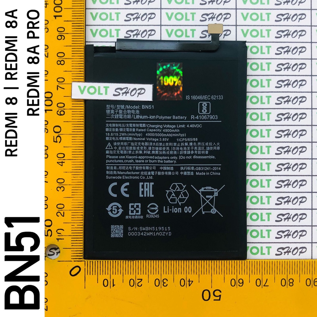 Baterai Battery REDMI 8 / REDMI 8A / REDMI 8A PRO BN51  Batre BN-51 Original