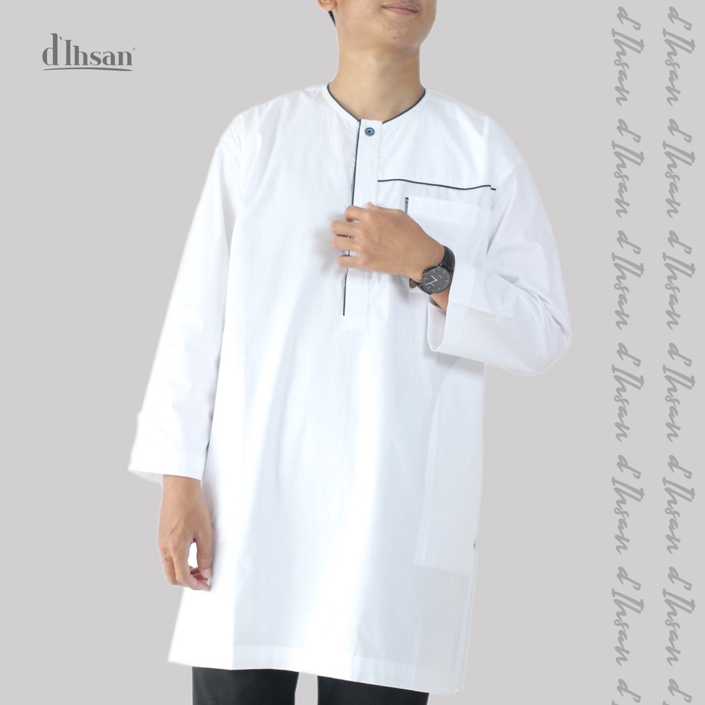 Baju Koko Pakistan Lengan Pendek / Baju Koko Pakistan / Baju Muslim d'Ihsan Model Klasik Modif
