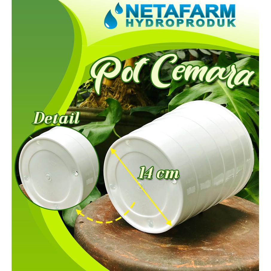 Pot Bunga Plastik Cemara Putih no 525