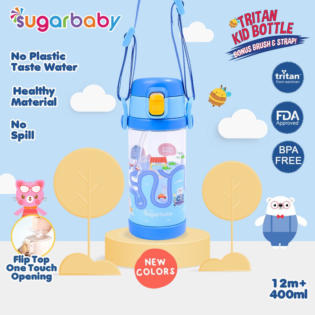 Sugar Baby TRITAN Kid Bottle 12 m+ - 400ml (Tersedia varian warna)