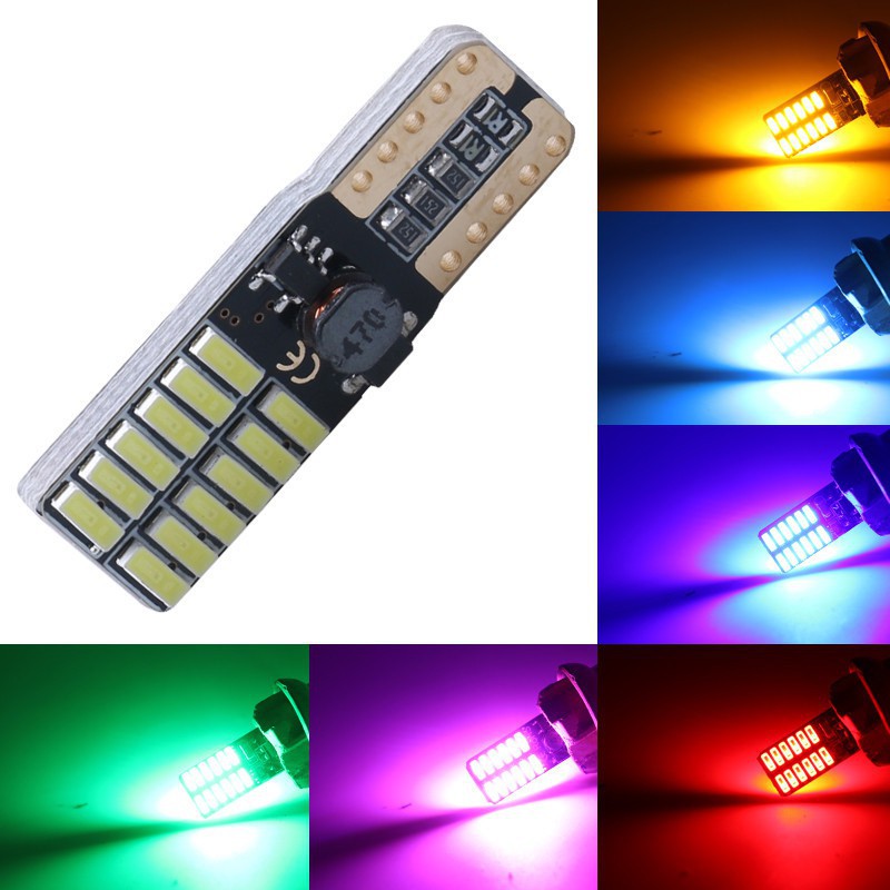 1PC 】W5W T10 24SMD 4014 LED Car License Plate Lights Clearance park light bulb