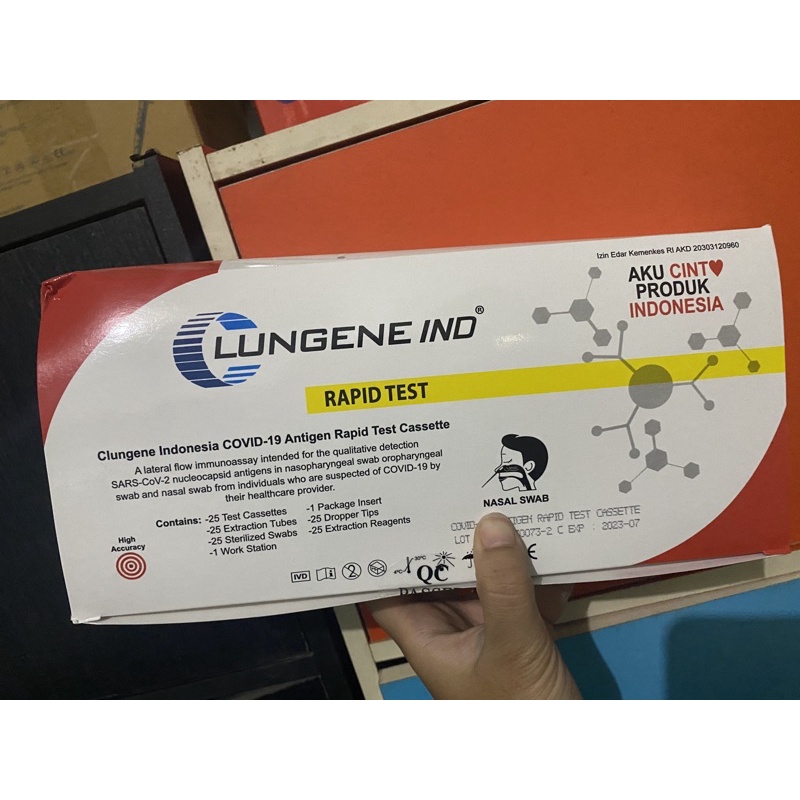 C lungene ind swab antigen box